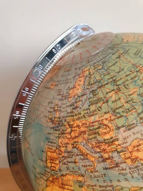 Vintage illuminated globe
