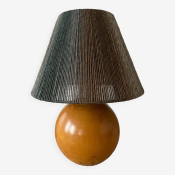 Wooden ball foot lamp, 1970s