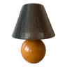 Lampe pied boule en bois, années 70