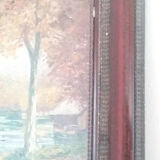 Oil on canvas signed André Couchet Autumn Landscape