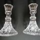Paire de bougeoirs en cristal