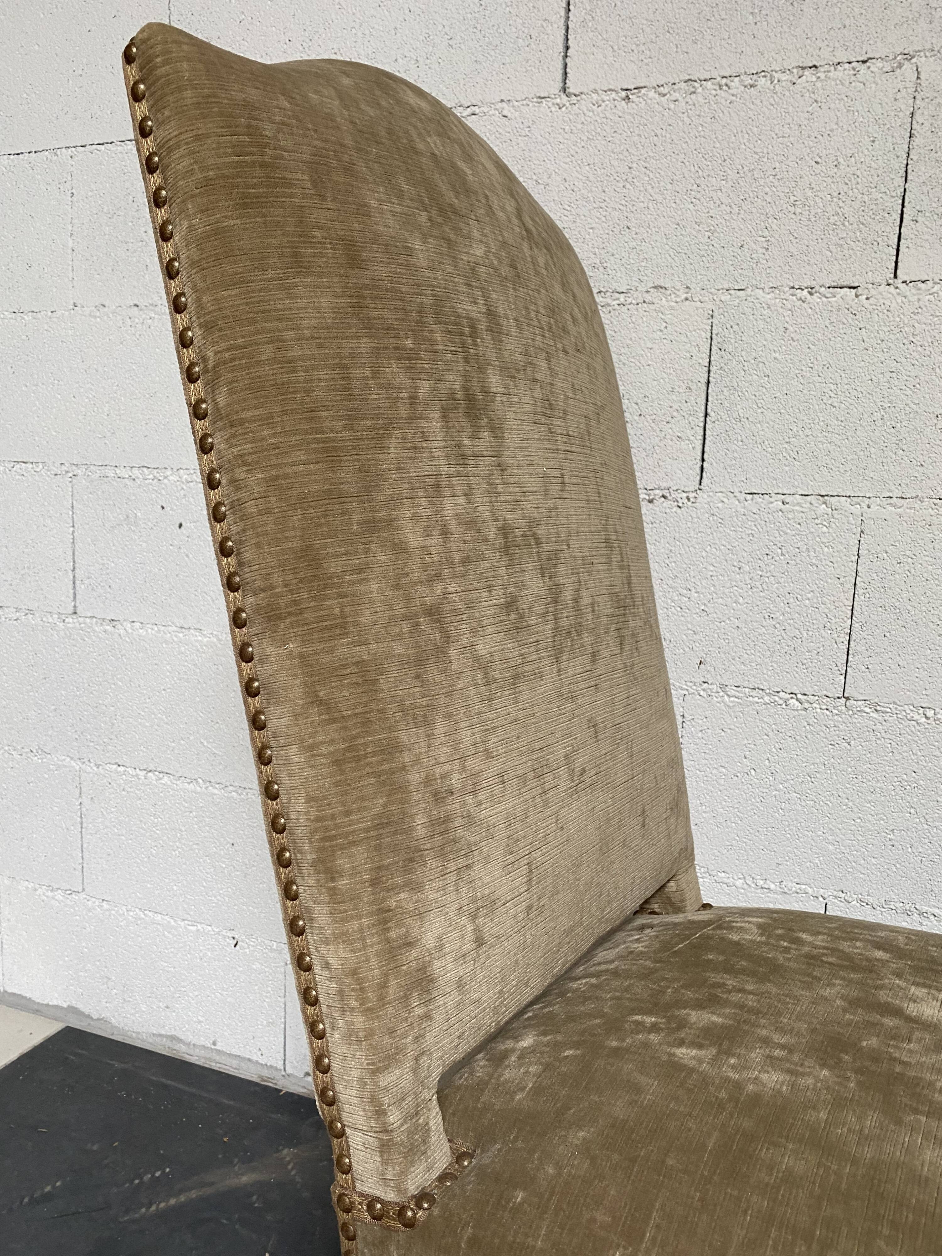 Louis XIV velvet chair