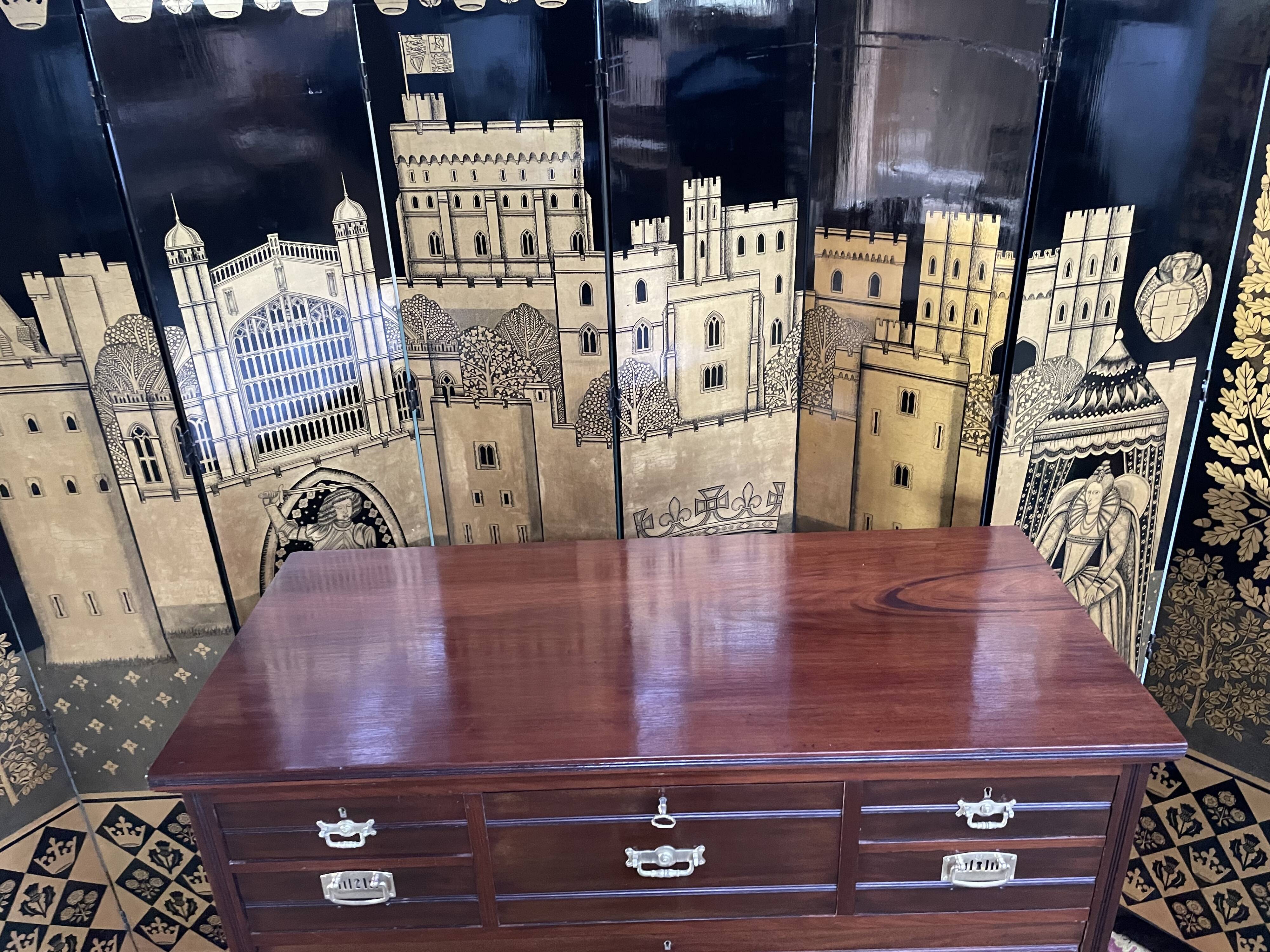 Restored mahogany boat marine chest of drawers