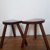 Set of 2 tripod stools