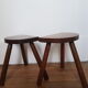 Set of 2 tripod stools