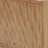 Italian Oak Wood Sideboard with Hand Carved Patterns in the Doors, Italy