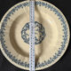 Large royal blue plate made of earthenware from 1875 Gien.