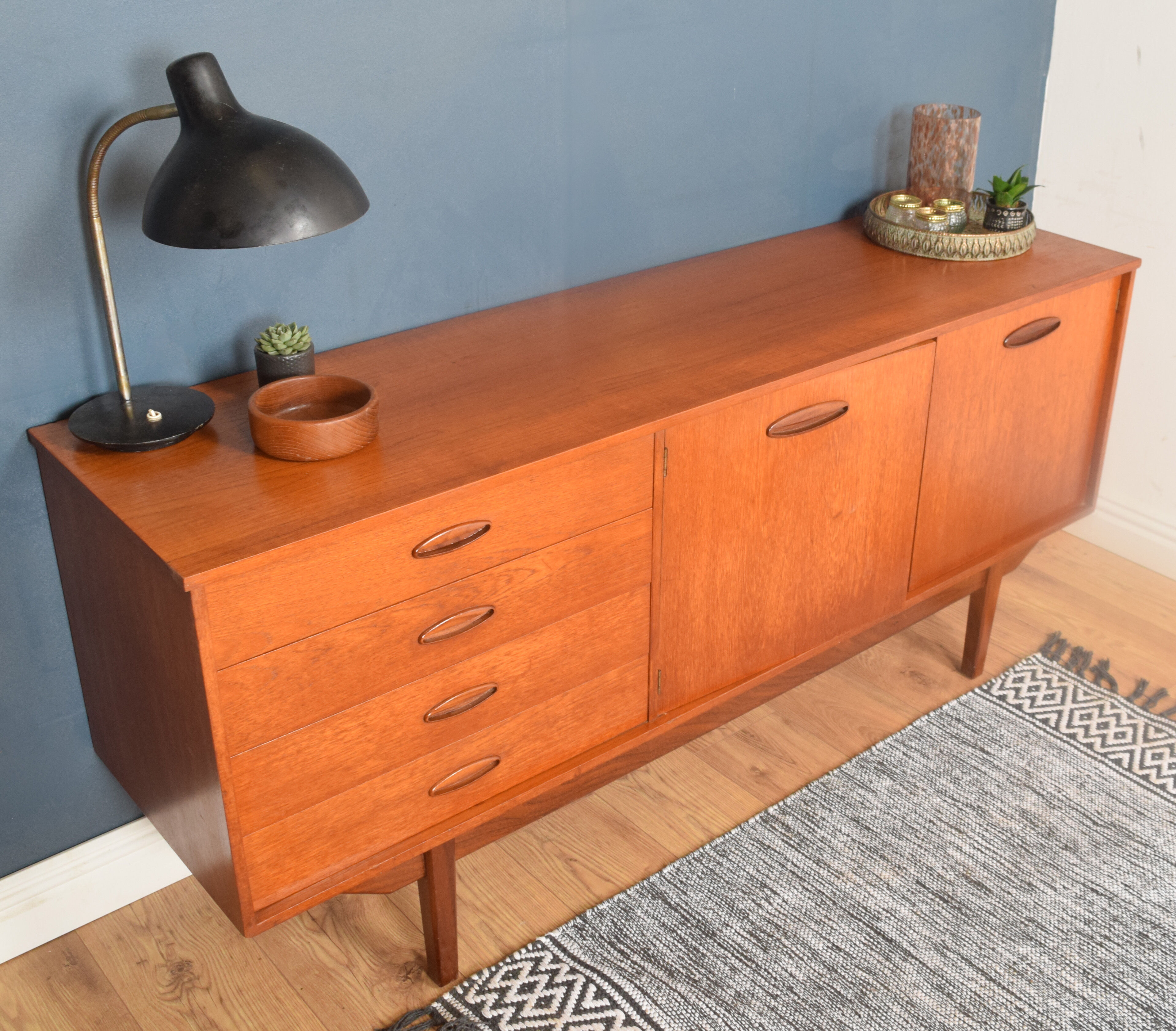 Restored Retro 1960s Homeworthy Teak Sideboard