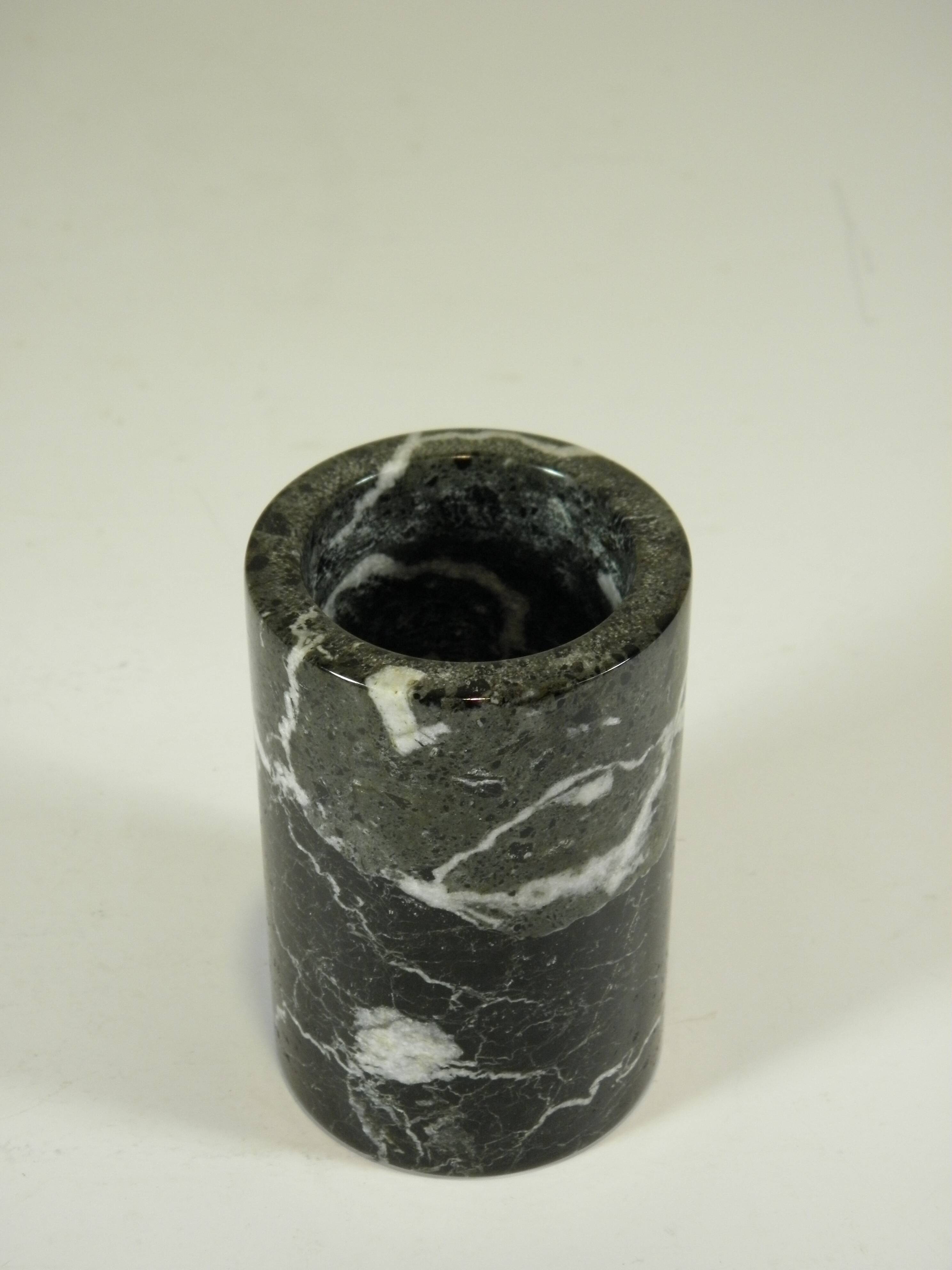Pot - vase in black marble 10 cm