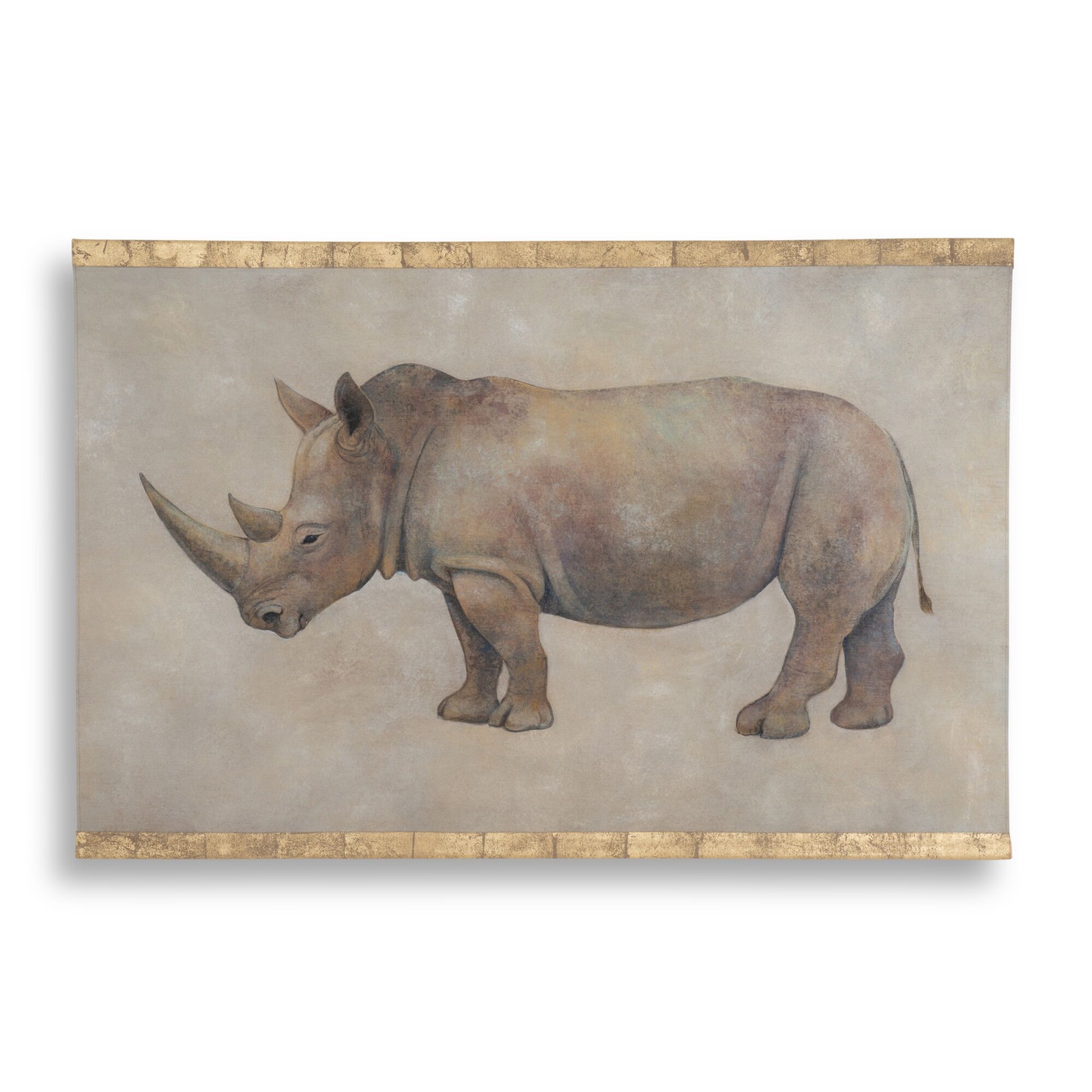 Painted canvas, Rhinoceros, Contemporary work