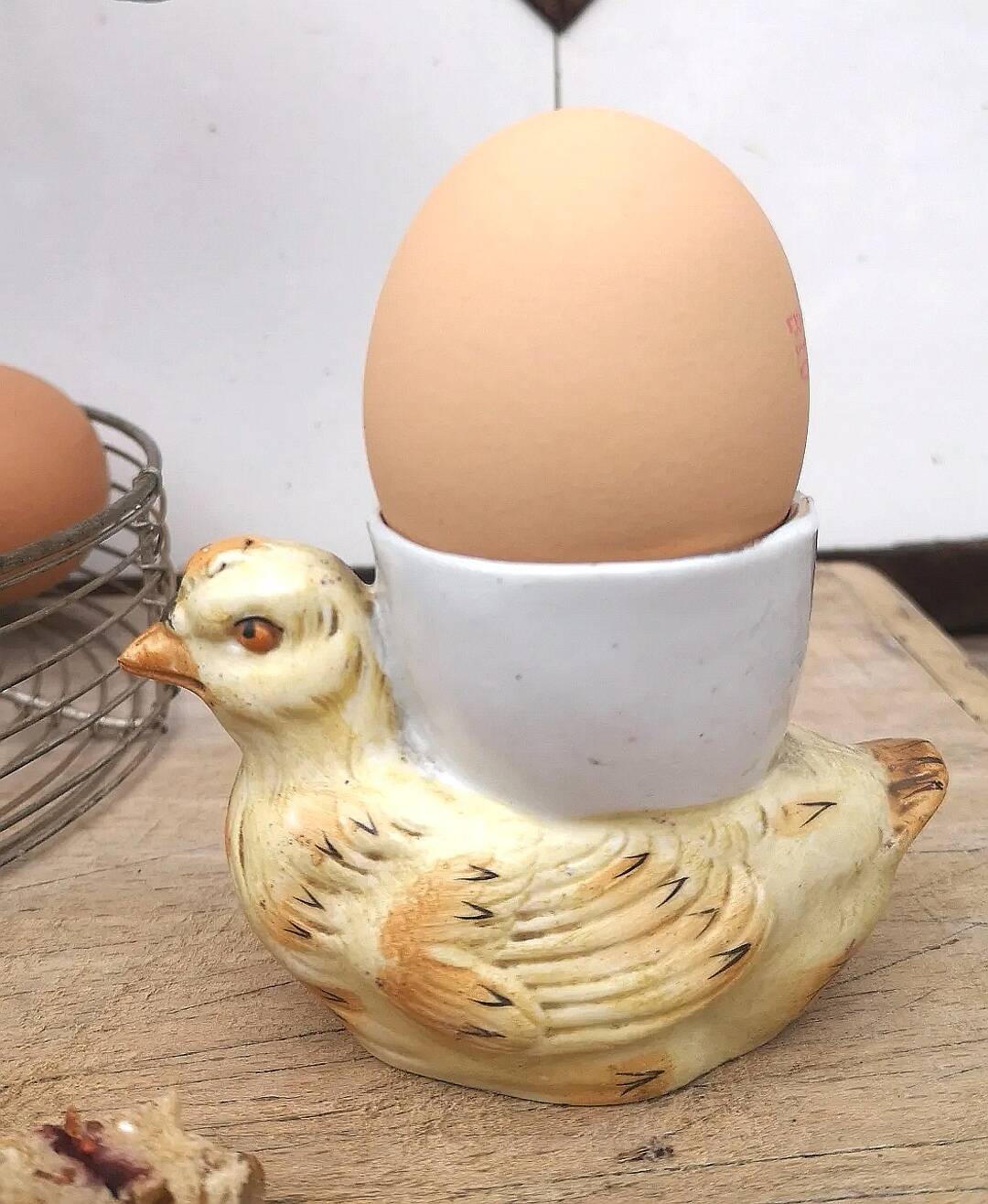 Rare collectible zoomorphic egg cup