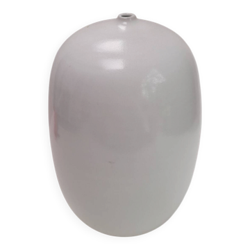 Grand vase soliflore en céramique blanche