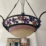 Art Deco glass paste chandelier