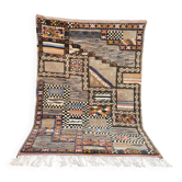 Handmade Berber Kilim rug: Moroccan wall decoration 160 cm x 110 cm