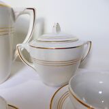 Céranord coffee service with gold trim 220574