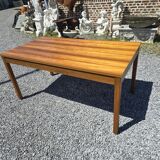 Vintage rectangular extendable teak table from the 60s