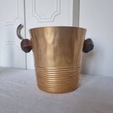 Champagne bucket or art deco champagne bucket 1930 gilded wood