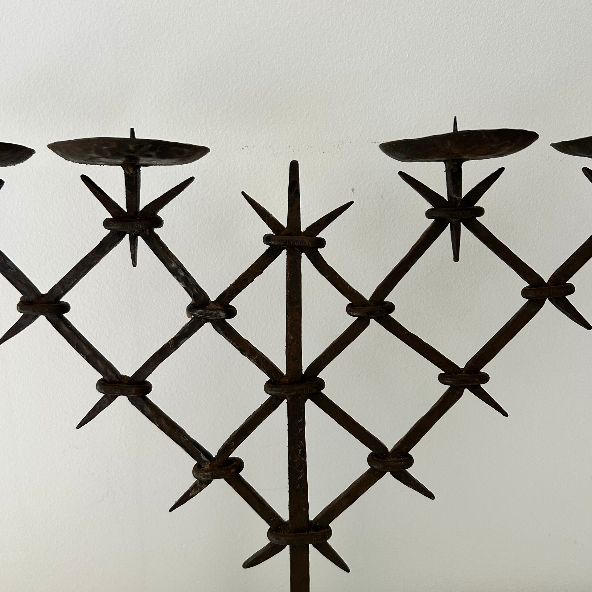 Pair of brutalist candlesticks