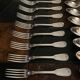 12 forks and 12 spoons.old .silver metal