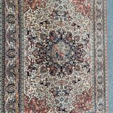 Oriental rug from India Taj Mahal burgundy flowers 160x230