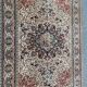 Tapis oriental d'Inde Taj Mahal bordeaux fleurs 160x230