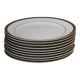 Set of 10 porcelain dessert plates, christofle, 1960s