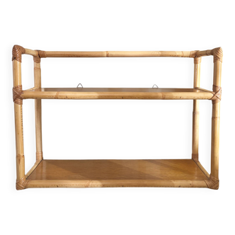 Vintage rattan shelf