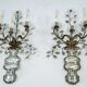 Paire de appliques en cristal et bronze Maison Bagues, années 1960.