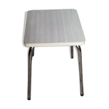 Formica vintage white striped flats light grey metal feet