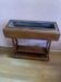 Wooden planter with plastic tub