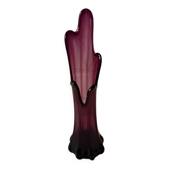 VASE vintage, vase à doigt en verre d’art coloré, vase à doigt rétro