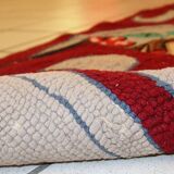 Tapis antique fait main Hooked américain 67cm x 135cm (1930s)