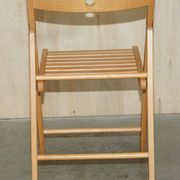 Set of 4 folding steamer chairs in oak from around 1940.