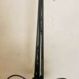 Antique Art Deco wrought iron lustre with 3 tulips in pâte de verre signed Delatte.