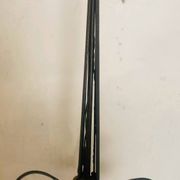 Antique Art Deco wrought iron lustre with 3 tulips in pâte de verre signed Delatte.