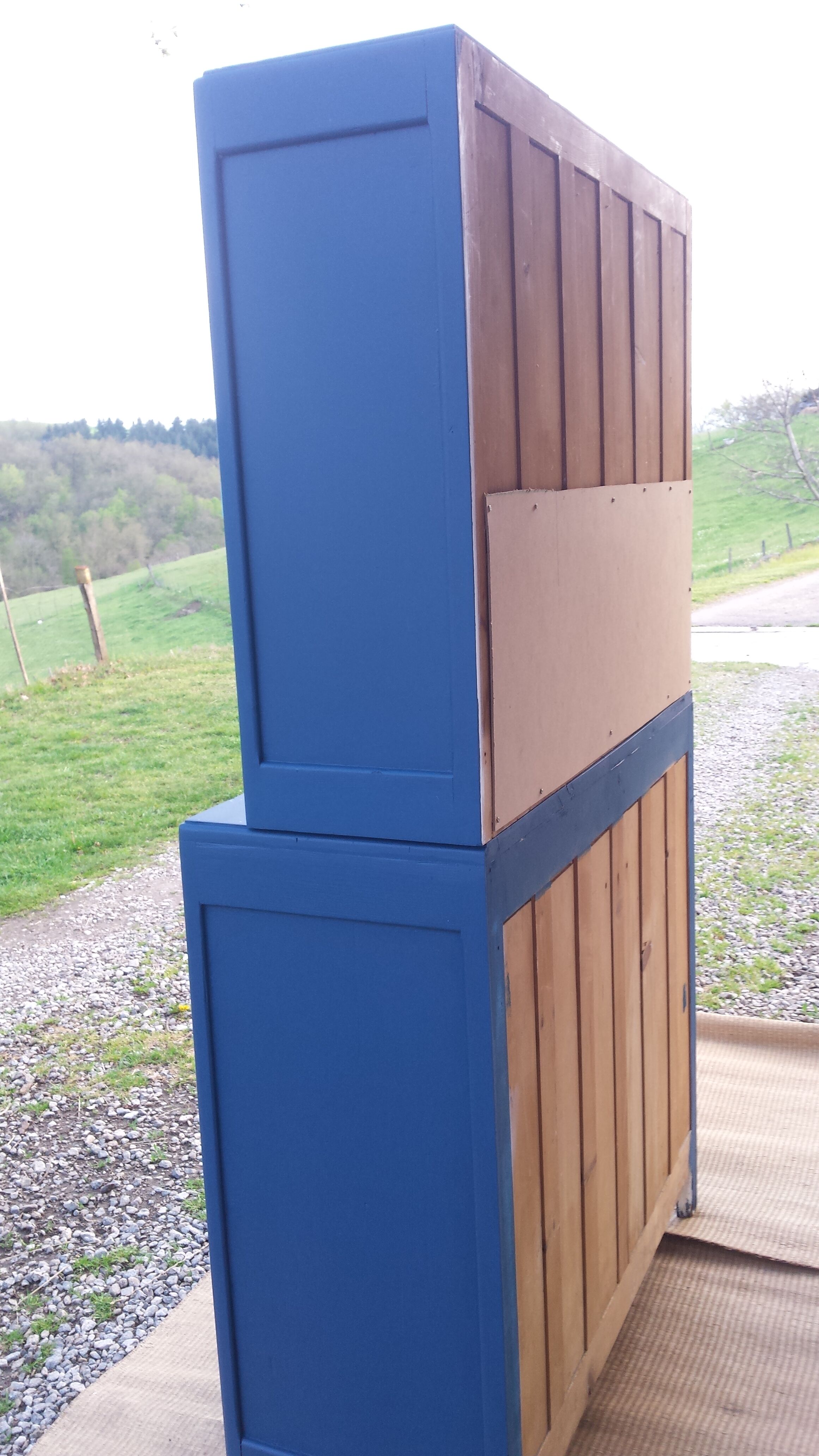 Buffet Mado narrow blue and caning