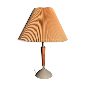 lampe pied fonte et bois, - 1950