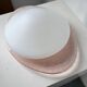Pink glass wall lamp 1970s Gamma