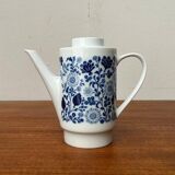 Teapot or coffee pot in German ceramic from the mid-century, Hamburg Form 20 series decor Blumenspiel by Lieselotte Kantner for Melitta, 1960s.