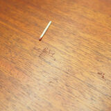 Table demi-ronde en teck, design danois, années 1970, fabricant: Bent Krogh