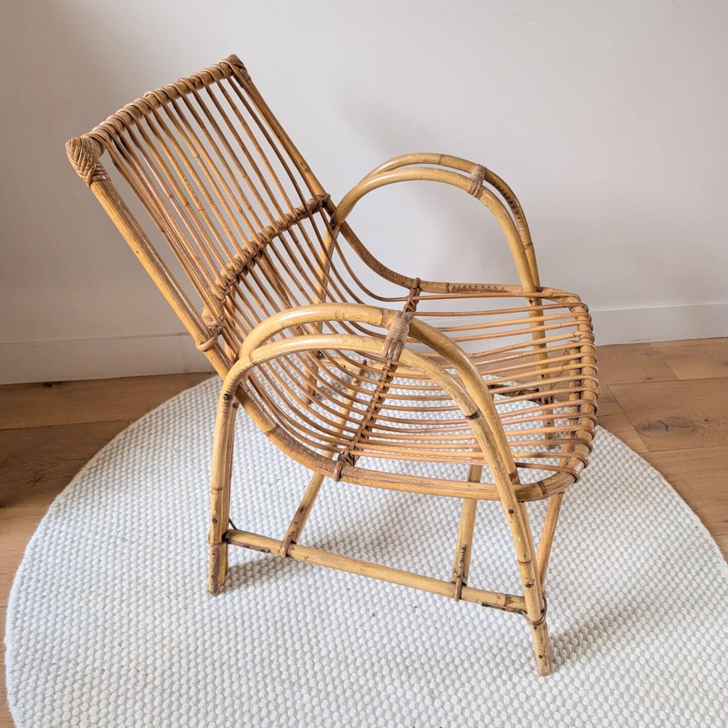 Vintage rattan armchair