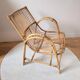 Fauteuil en rotin vintage