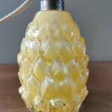 Vintage pineapple lamp in painted glass