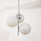 Chrome vintage chandelier with globes – 1970s modernist design