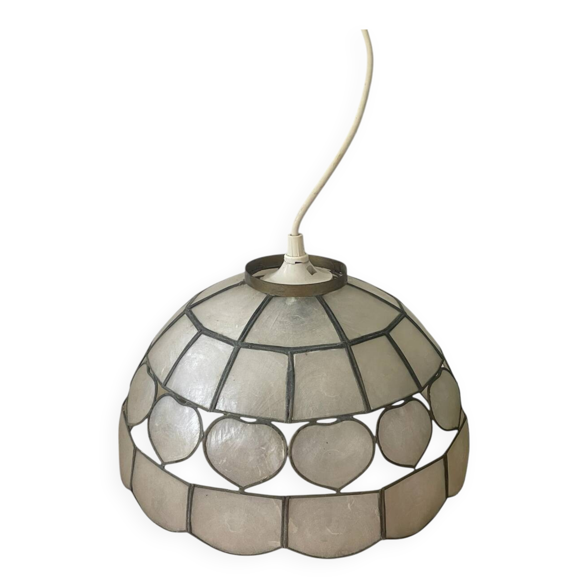 Vintage mother-of-pearl heart pendant