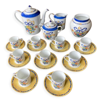 Porcelain coffee service bernardaud model borghese