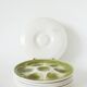 Set of 5 oyster plates Moulins des Loups, Green, 1960