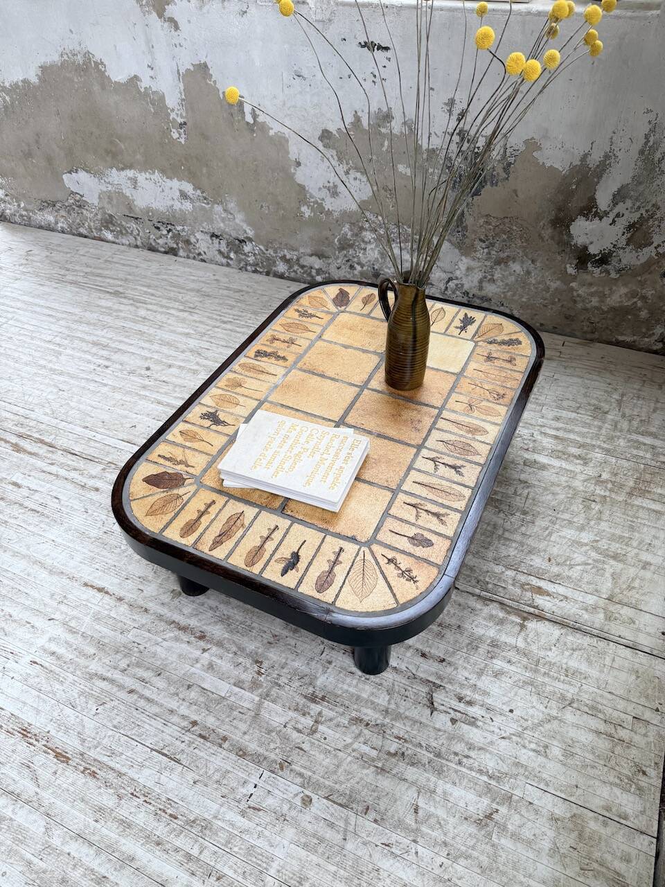 Capron “herbarium” oval coffee table