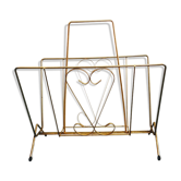 Porte-revues en métal doré