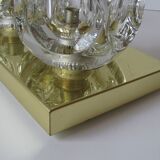 Applique en laiton et en verre de Peill et Putzler années 1970